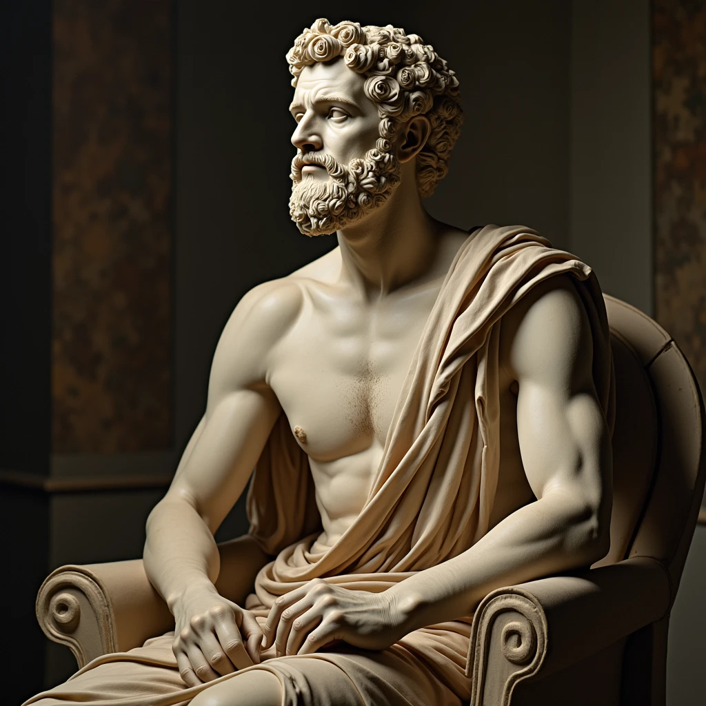Aristotle in human form, watching the current play