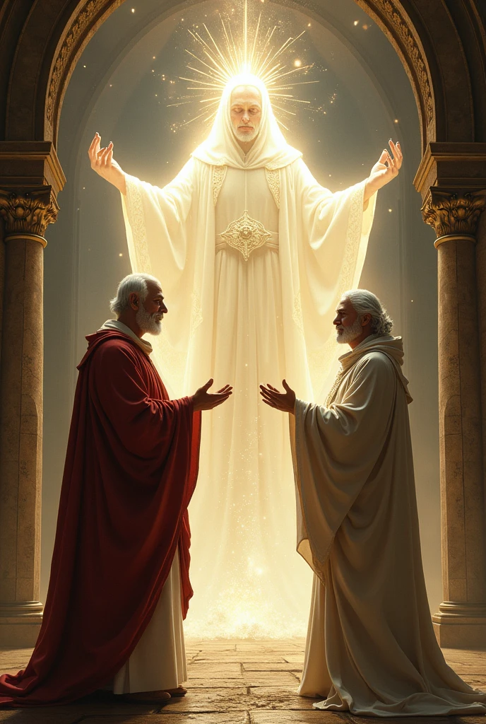 In that moment, the deity's voice revealed that because the priest saw the divine presence in the deity, the deity had turned his hair white to save the priest's life. The king, realizing his mistake, was filled with regret, but it was too late to undo his actions.