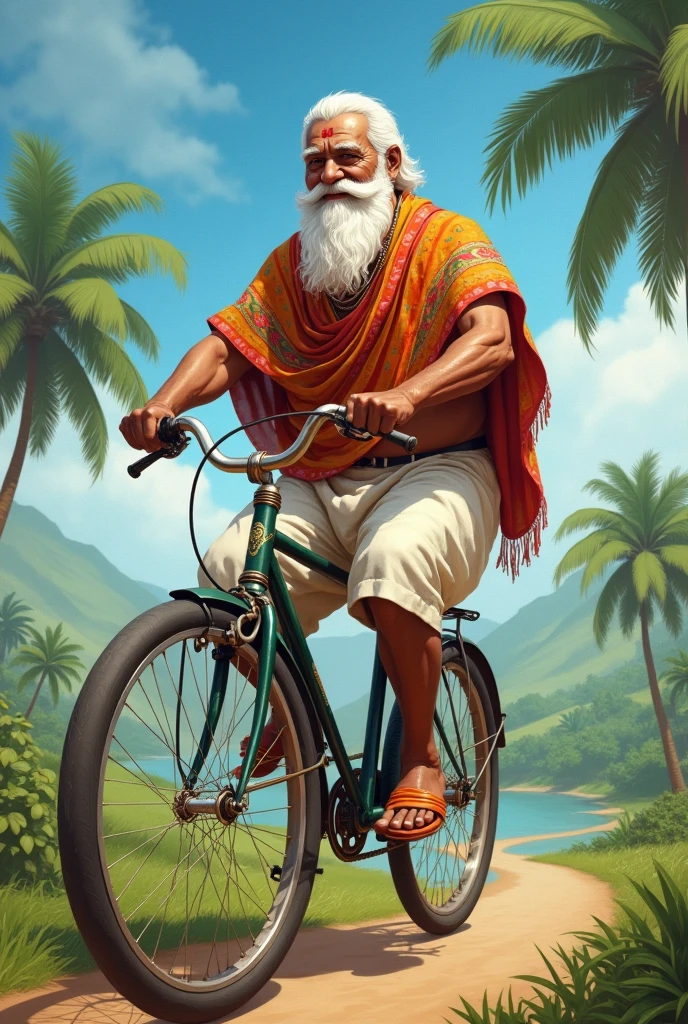 maveli on a bicycle