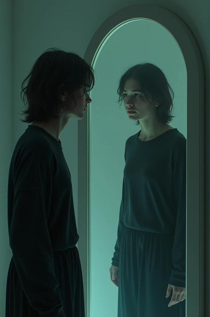 talking to your reflection in the mirror