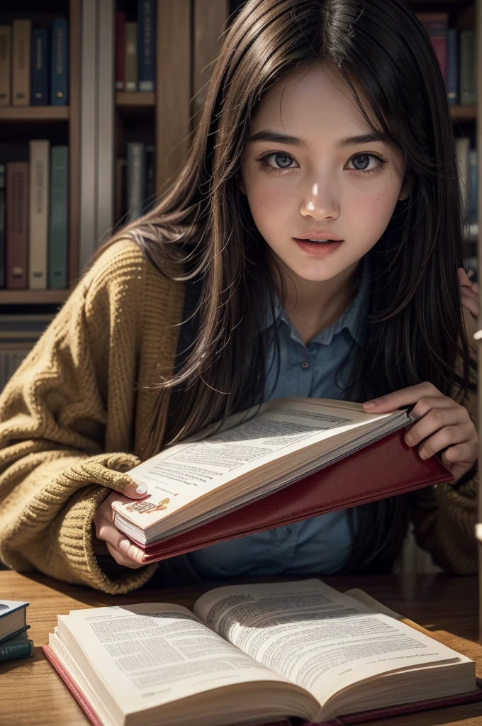 a detailed book cover, college admission exams, enthusiastic expressions of candidates, books, office supplies, high quality illustration, vibrant colors, intricate details, dynamic composition, editorial design, photorealistic, cinematic lighting, dramatic shadows, warm color palette