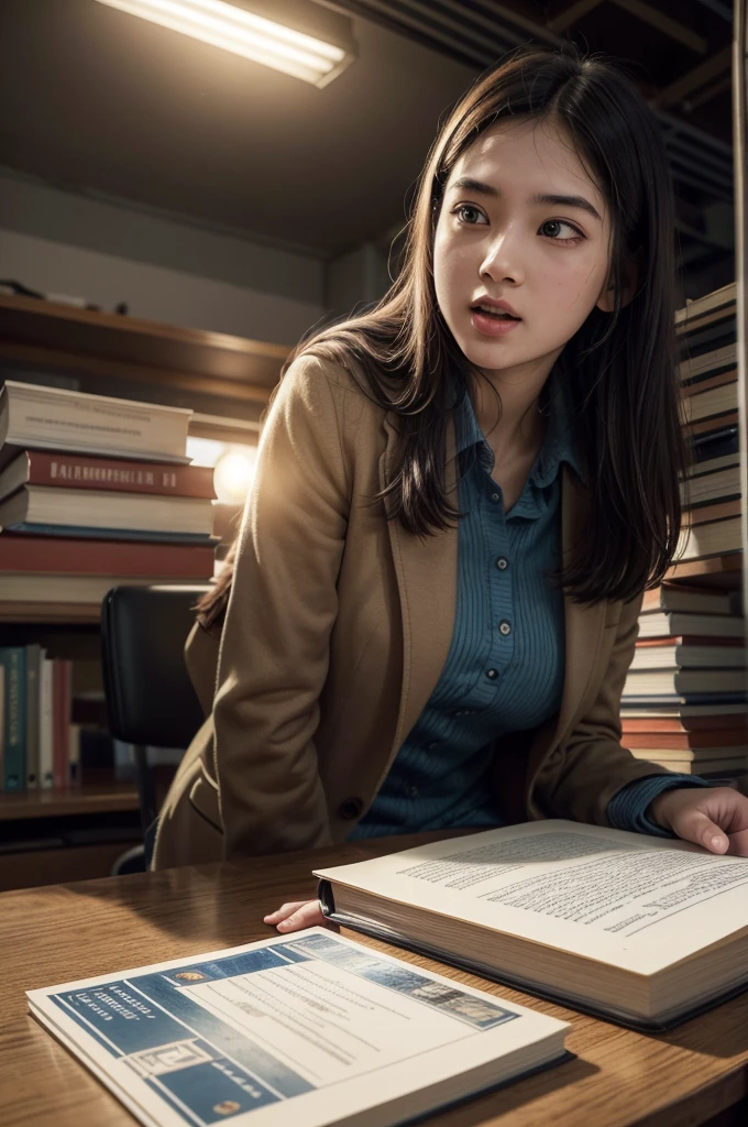 a detailed book cover, college admission exams, enthusiastic expressions of candidates, books, office supplies, high quality illustration, vibrant colors, intricate details, dynamic composition, editorial design, photorealistic, cinematic lighting, dramatic shadows, warm color palette
