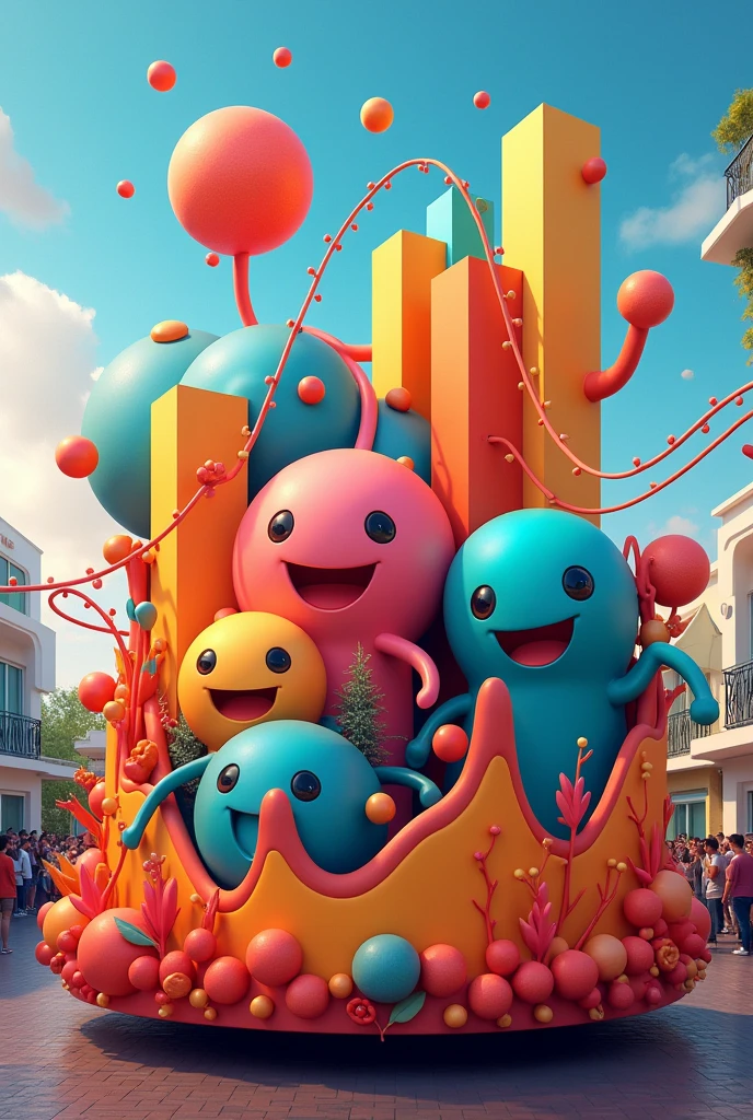 Image of a float related to statistical graphs