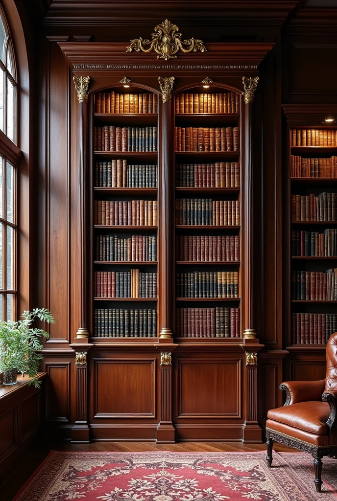 Bookcase on the wall