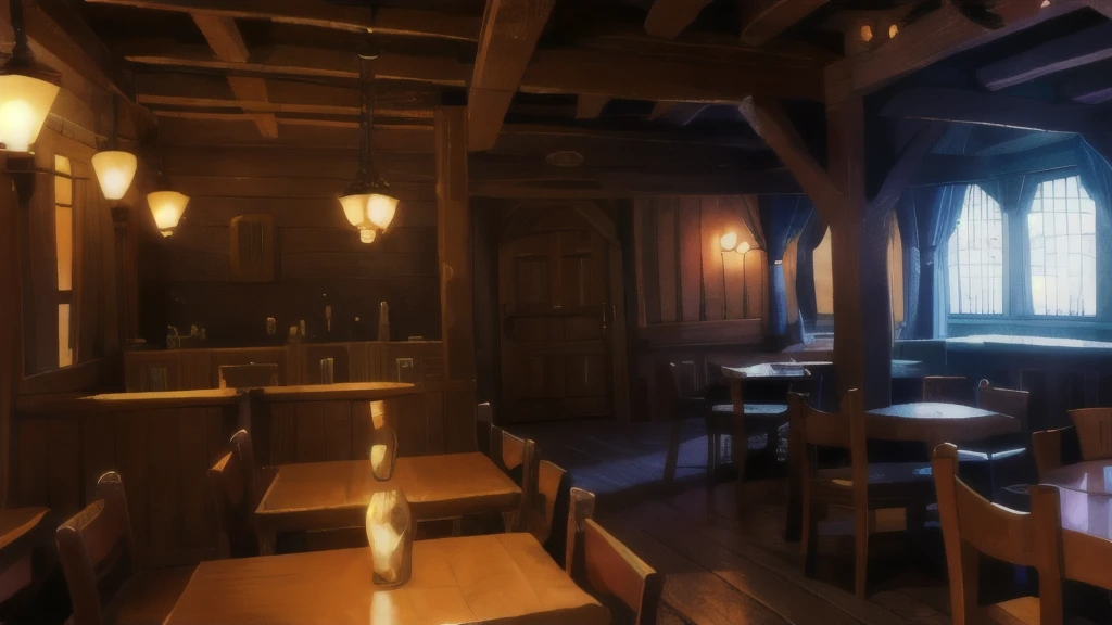 The tavern inside, fantasy tavern, The Room Inside