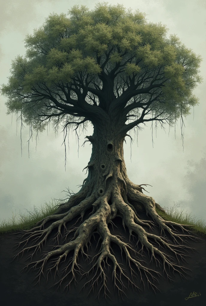 I&#39;m making a tree, where its roots represent the social inequality of the world 