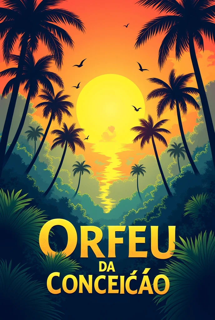 Create an image for the play's poster "Orfeu da Conceição" no characters, something environment