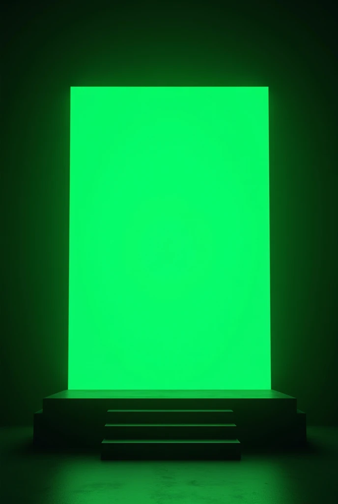 Empty concert stage with green screen
