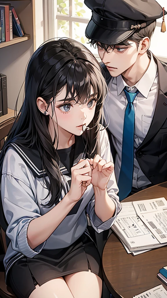 college student couple,shut your mouth, Stationary face