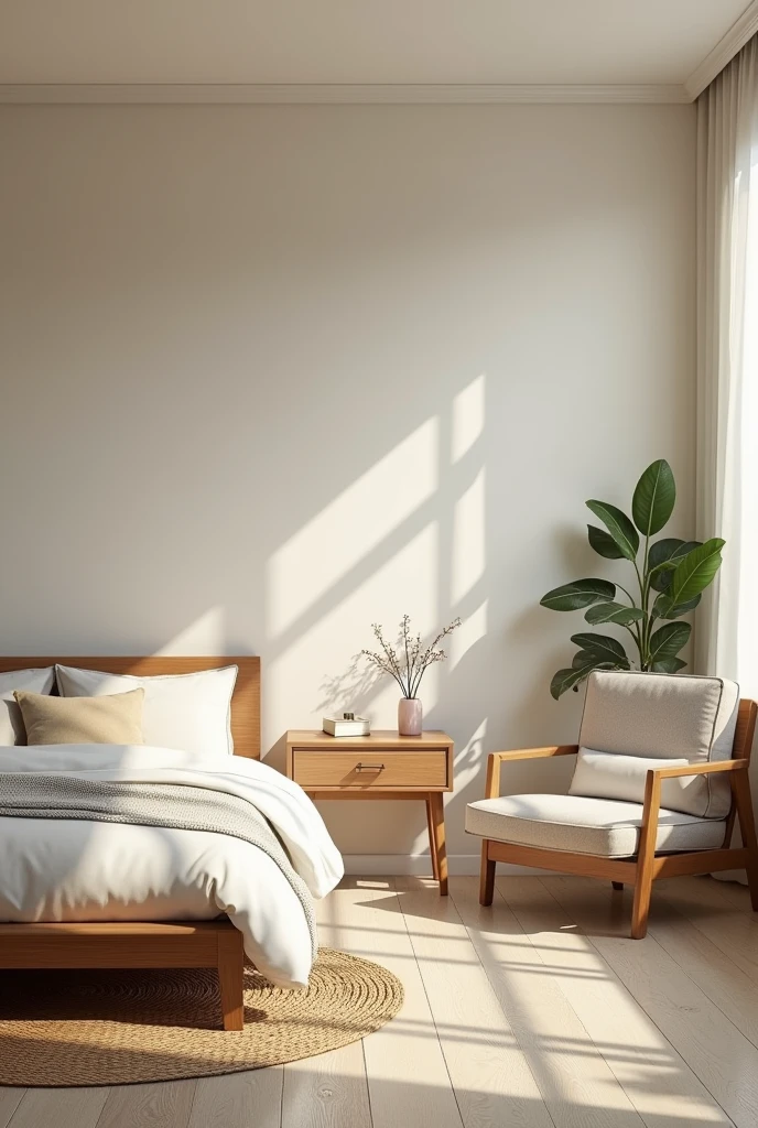 Bedroom that looks like a psychology studio
With light colors