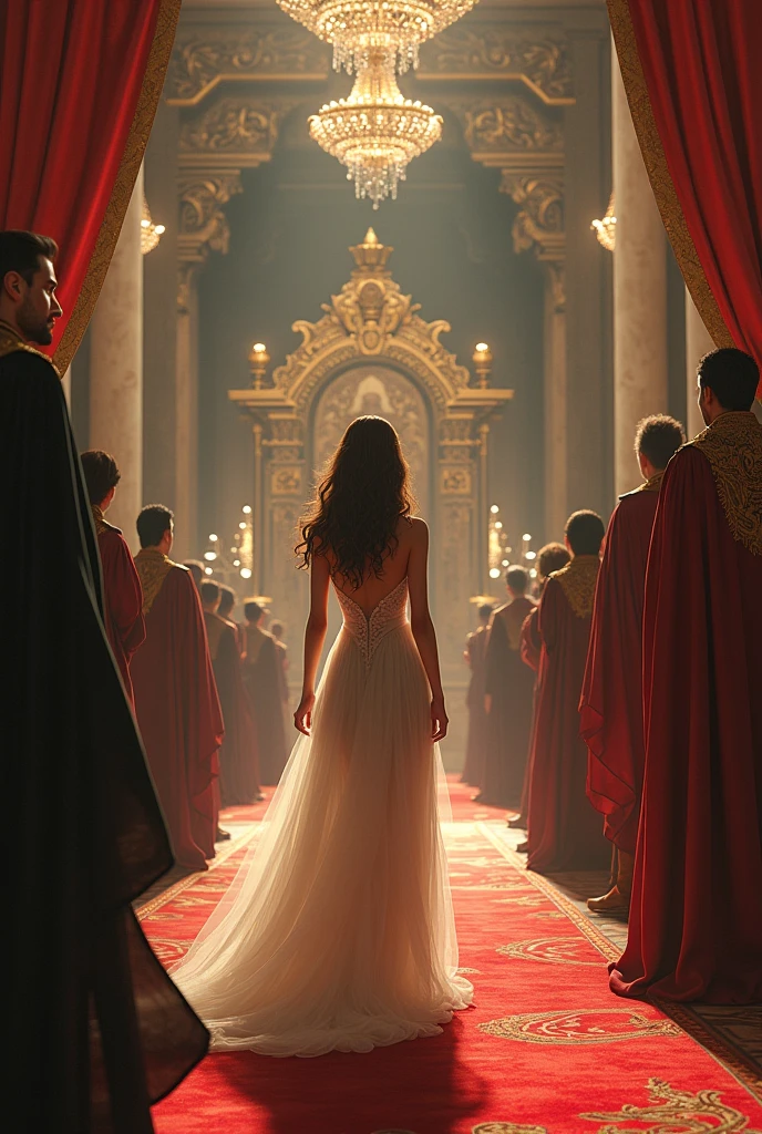 A beautiful girl comes to the king