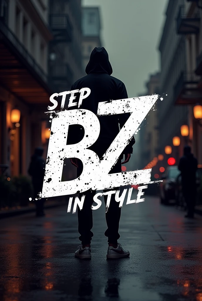 Make a street style logo for the name step in style bz