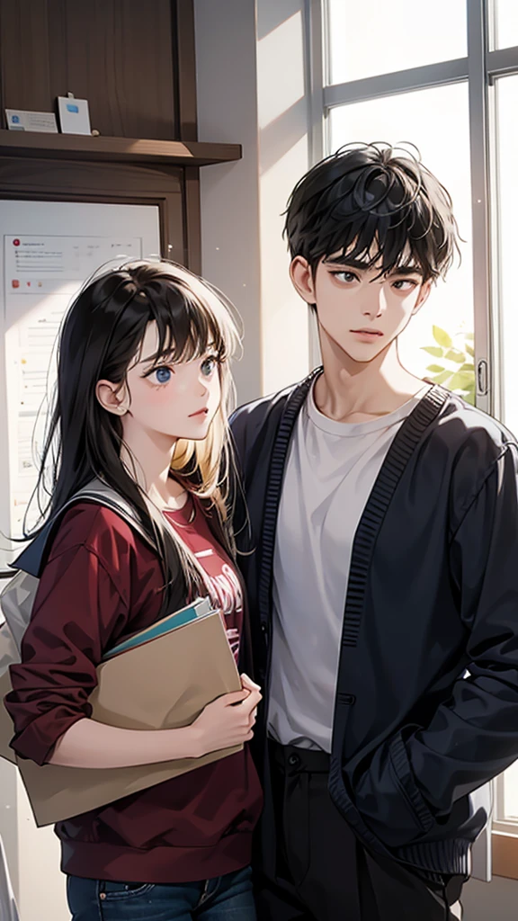 college student couple,shut your mouth, Stationary face