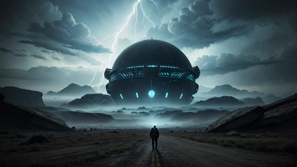 "UNSETTLING: Crew Lands on Planet of Dead Giants—Is Their Demise Imminent?" "Design a clickbait YouTube thumbnail depicting a shocking scene of a spaceship crew surrounded by colossal, dead alien beings on a desolate planet. The background should feature a war-torn landscape with remnants of alien structures and a dark, ominous sky filled with storm clouds and lightning. Highlight the eerie, towering alien corpses with twisted, mysterious features, and show the crew members looking horrified and tense. Include elements like glowing eyes or faint ghostly silhouettes in the distance to suggest impending danger. Use bold, attention-grabbing text overlays like 'FATE SEALED?' and 'ALIEN WAR ZONE' to draw viewers in and create suspense."
Text Overlay:
"FATE SEALED?"
"ALIEN WAR ZONE"