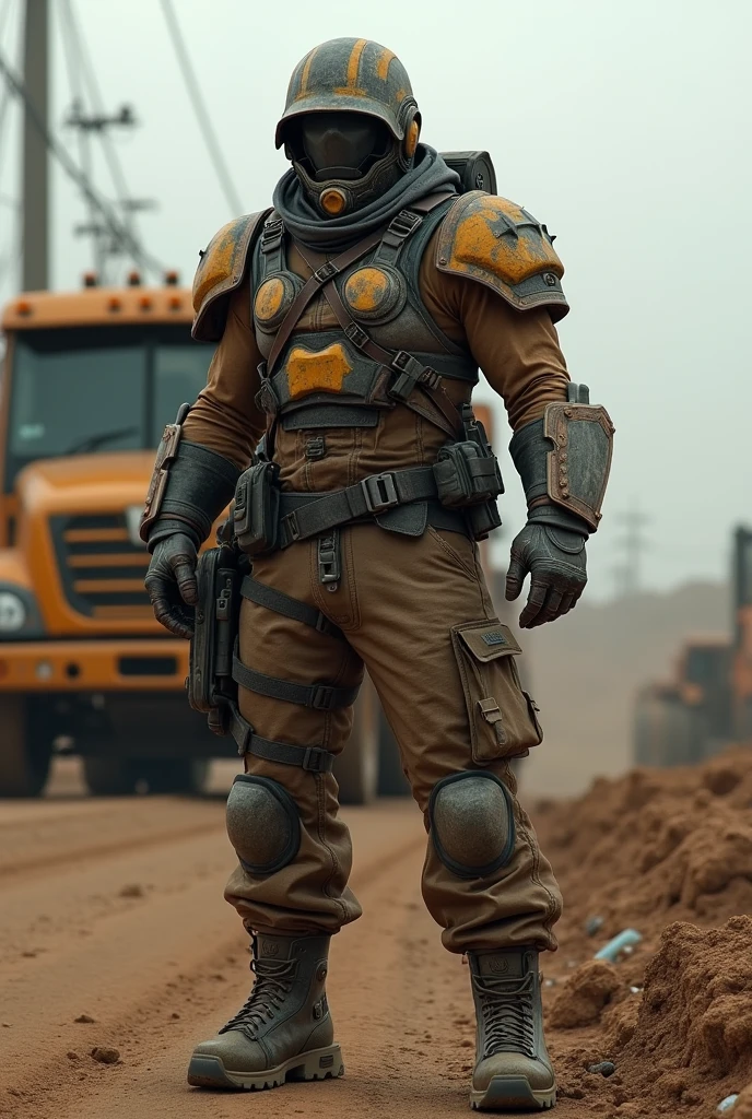 truck driver wear bone dome helmet image