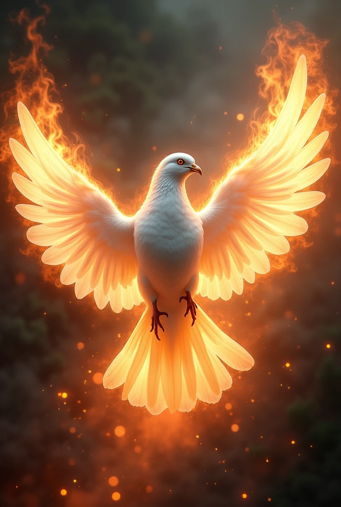 White dove of fire