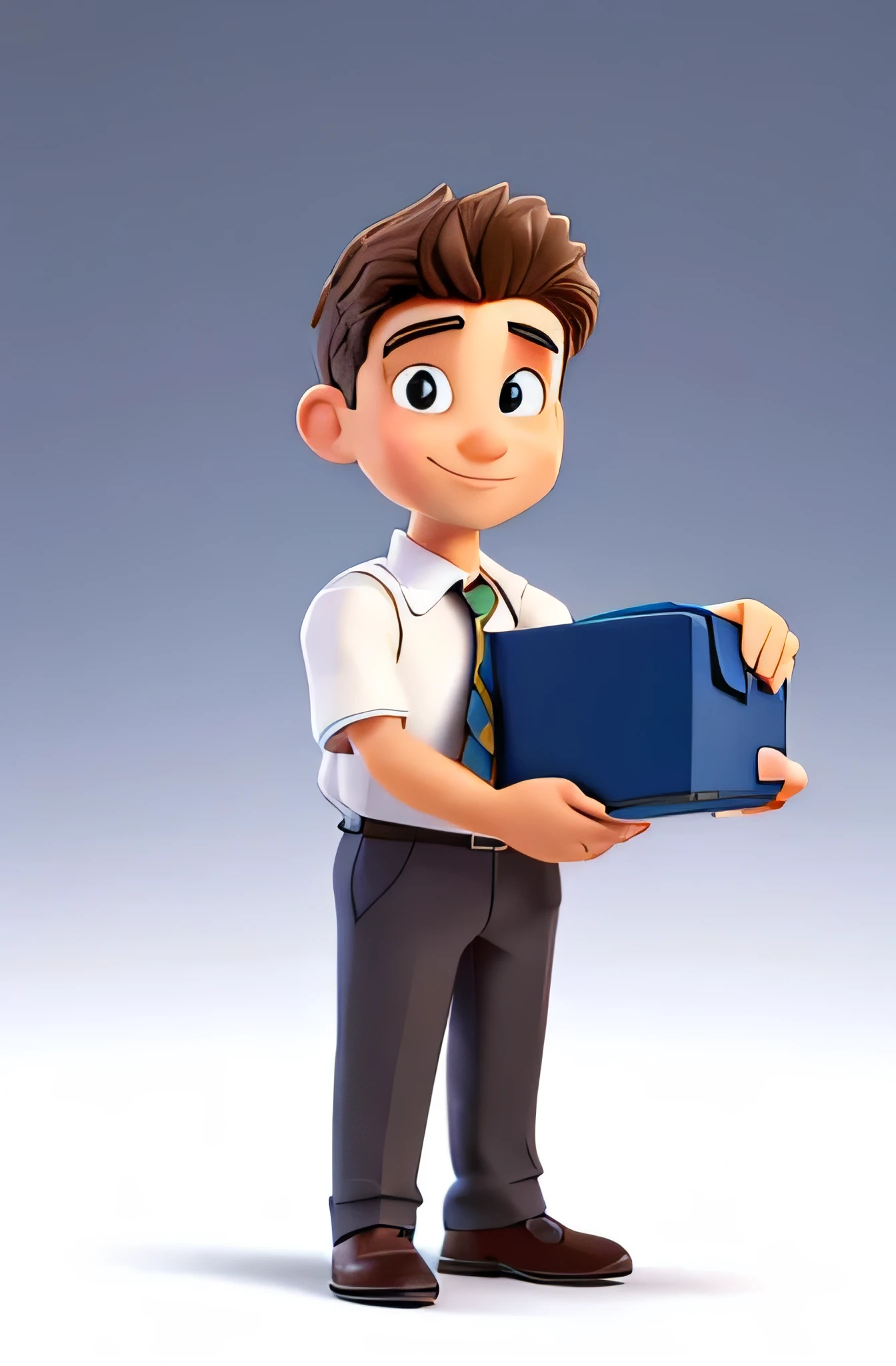 man, holding box, Business, White background