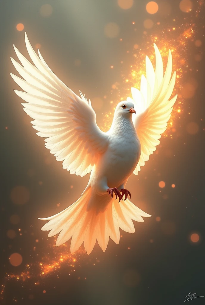Beautiful white fire dove