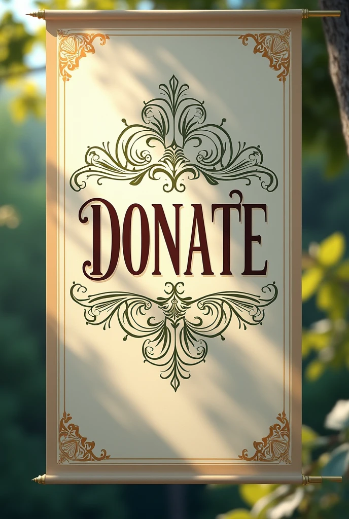 Beautiful banner with the inscription DONATE