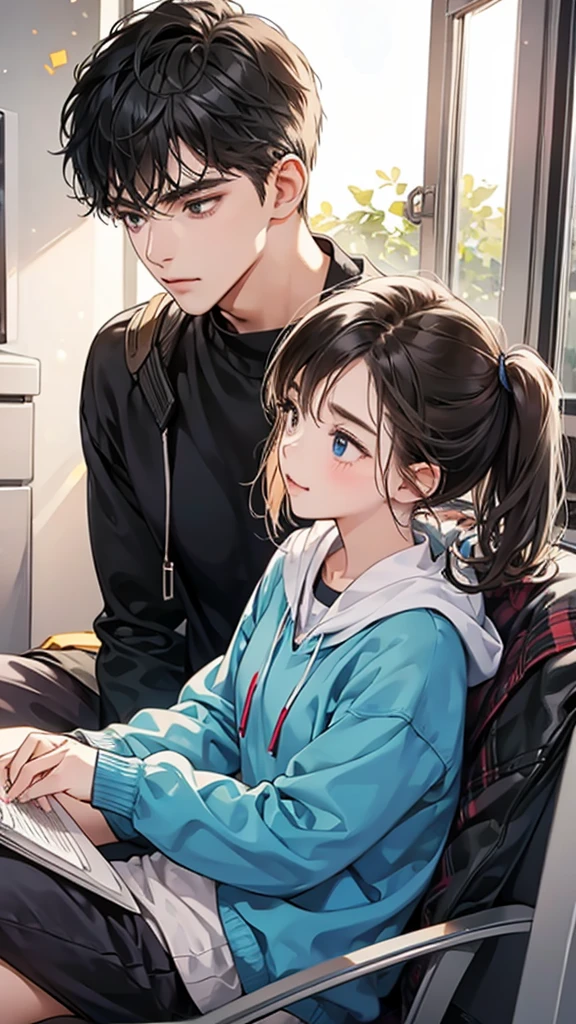 college student couple,shut your mouth, Stationary face