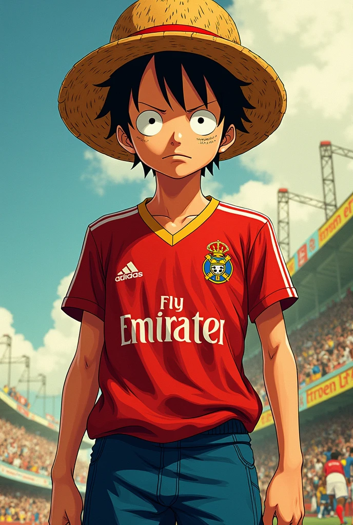 Luffy one piece com camisa do america mg