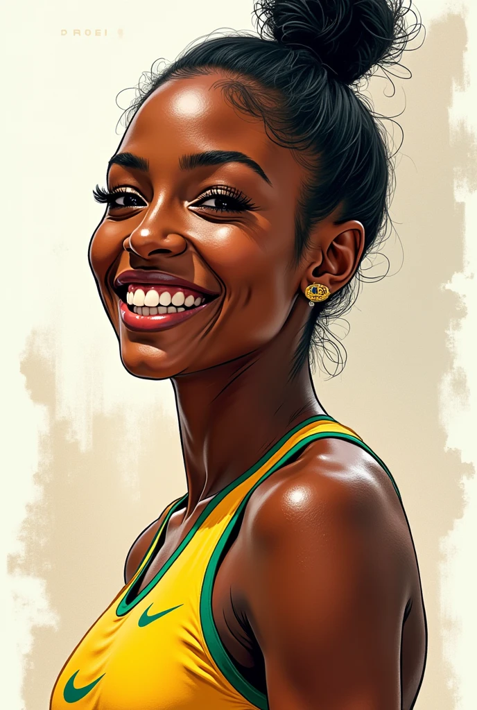 Rebeca Andrade is black after giving a wonderful presentation like a drawing.