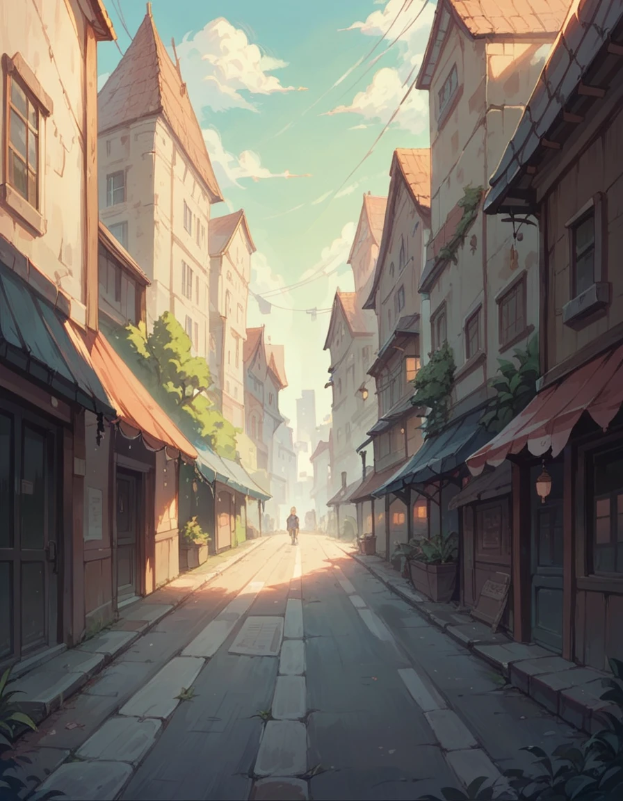 A modern city with people, whose infrastructure is adapted to the coexistence of those who live there, and show buildings, streets and parks designed to show people both houses and streets and sidewalks."