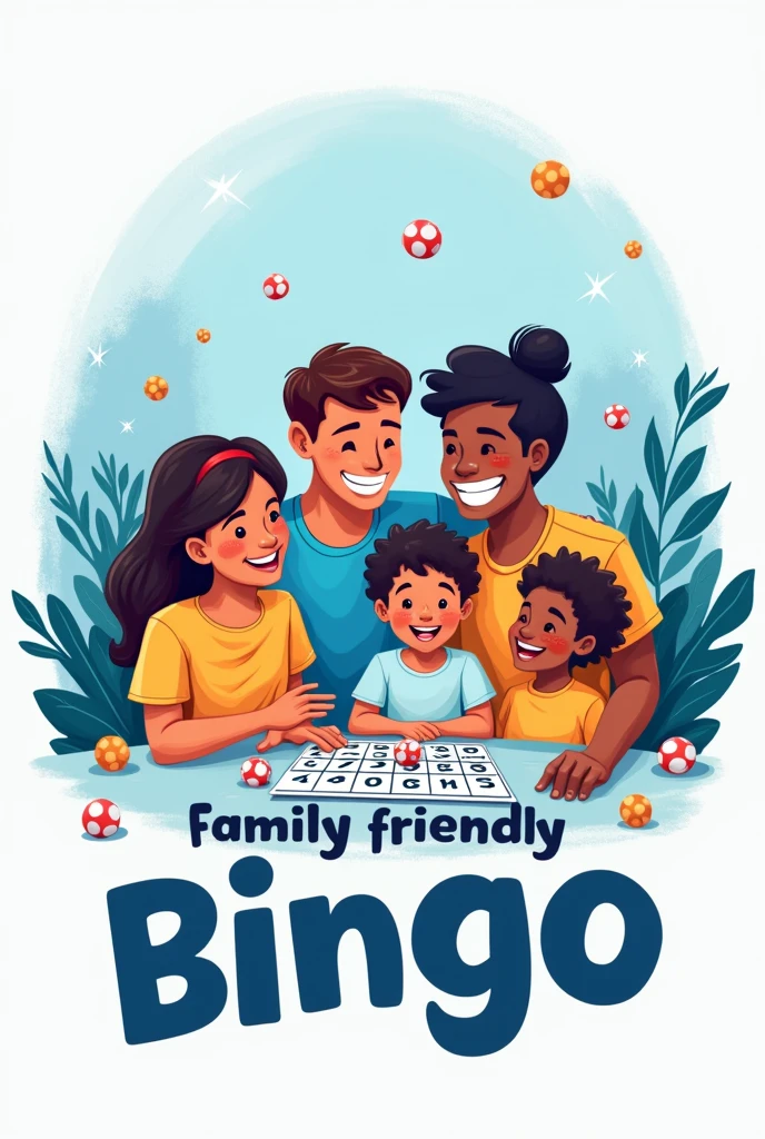 Logo for my business called “family bingo” in blue