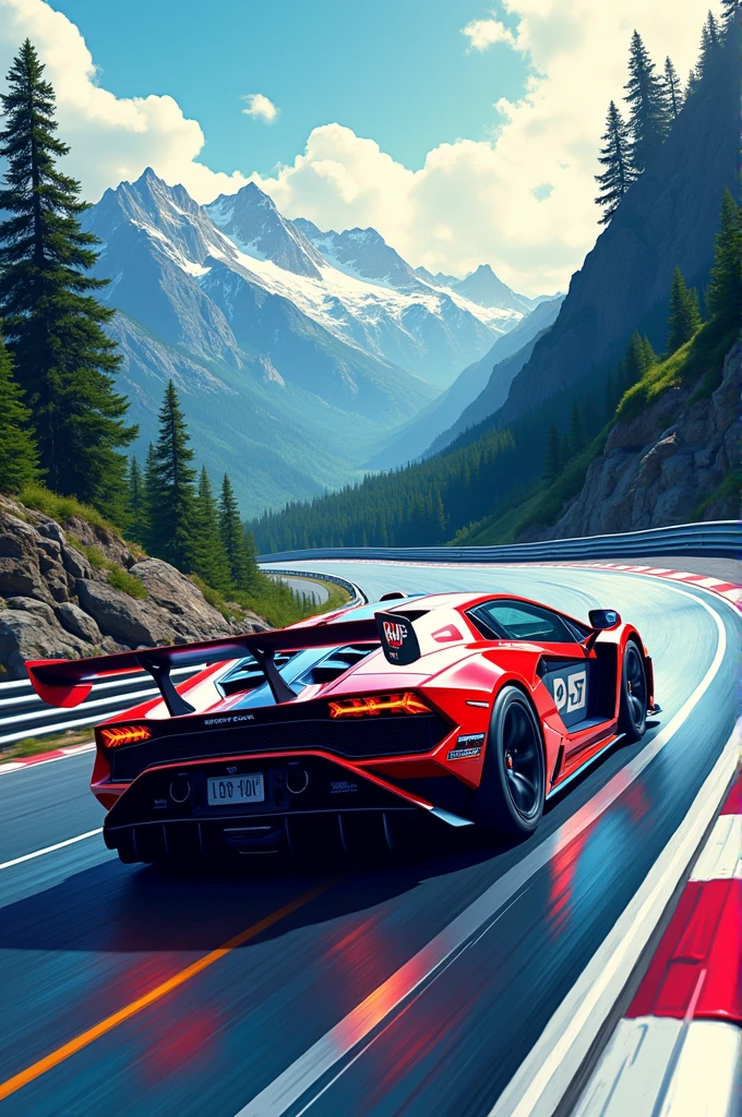 Race track car t shirt design 