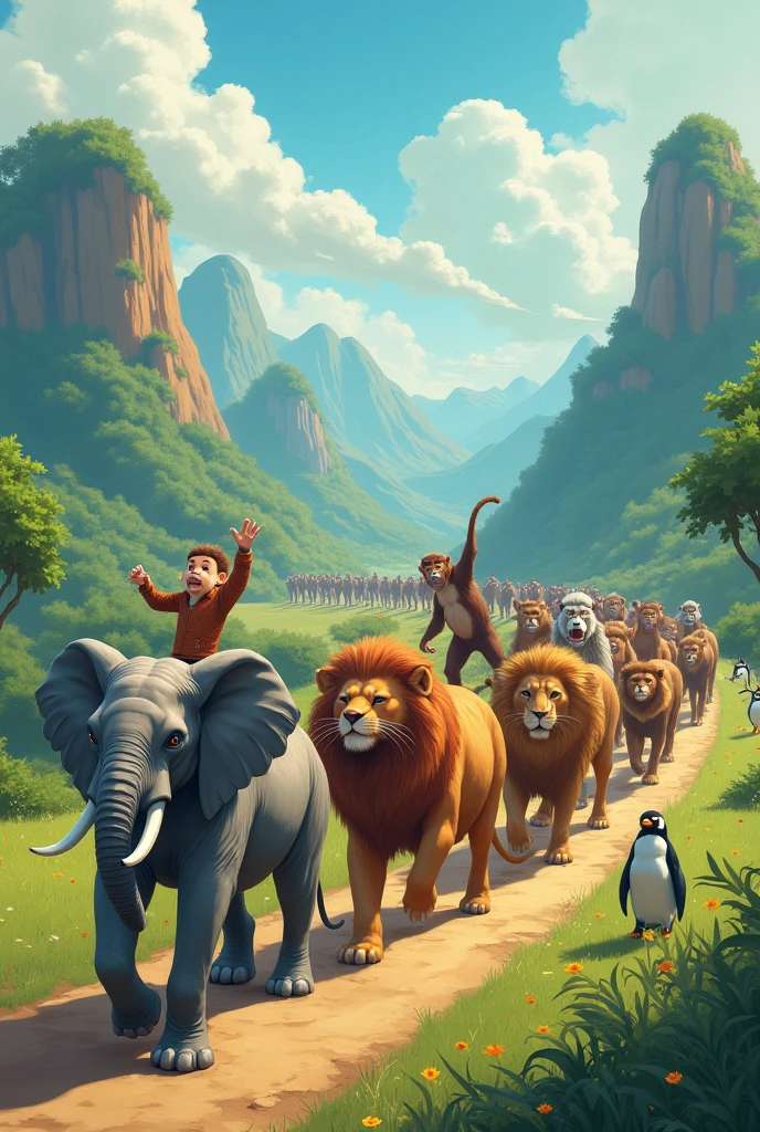 The animals march, two by two