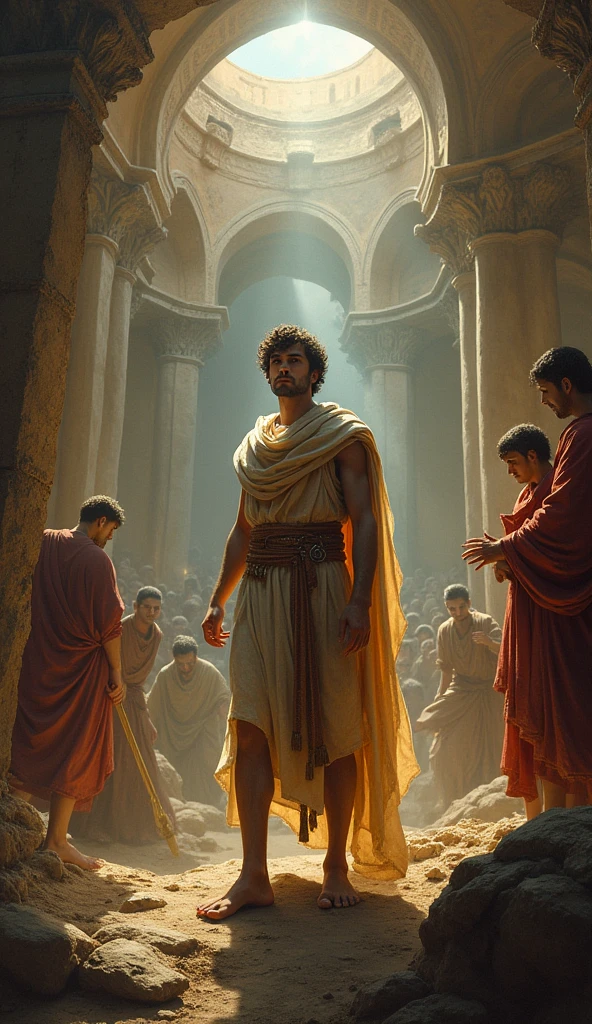 ((best qualityer)), ((work of art)), (detailded), "Joseph, son of Jacob, an image that represents the dream that took them from the well to prison and, Finally, To the palace!