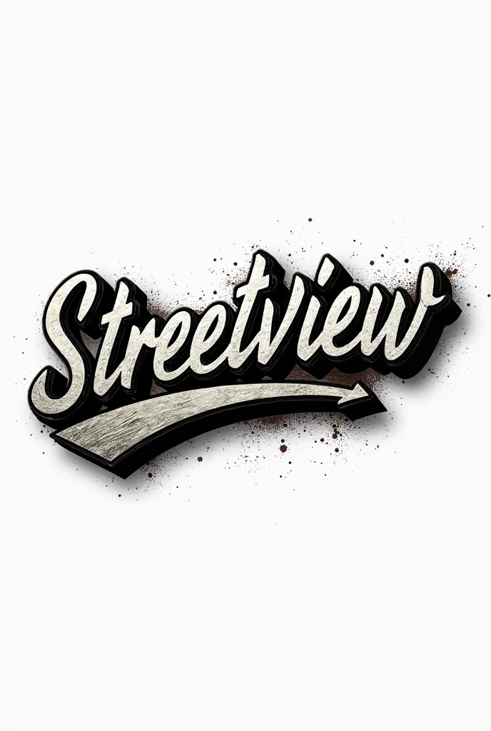 help me generate a logo, the name of the logo is "streetview" text image, let it have street element, and a street road protruding out, let it the font to be street font, remove the background