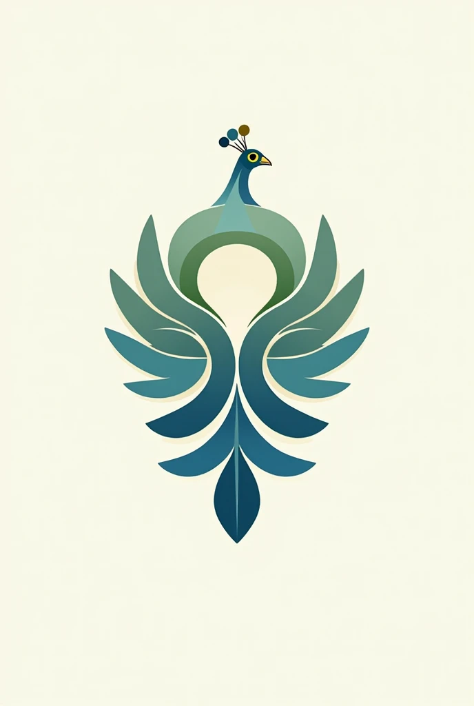 Create a logo for a company focused on furniture and home utility.
The central focus of the logo is to have the image of a peacock with an aura of organization.
Maintain exactly the same image with the real colors of the peacock. 
