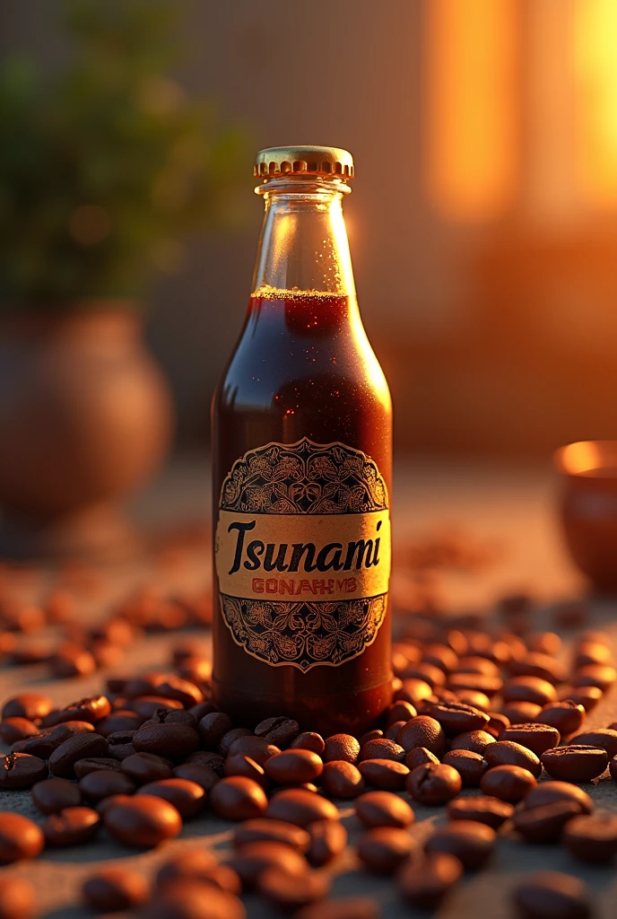 A coffee bottle named Tsunami on rakhshbandhan At cooffee beans