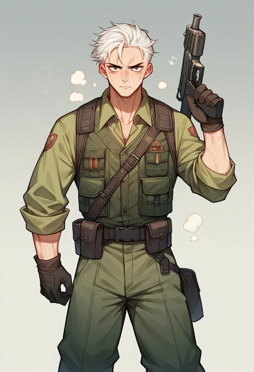 Make a soldier with the MOC acronym on the vest