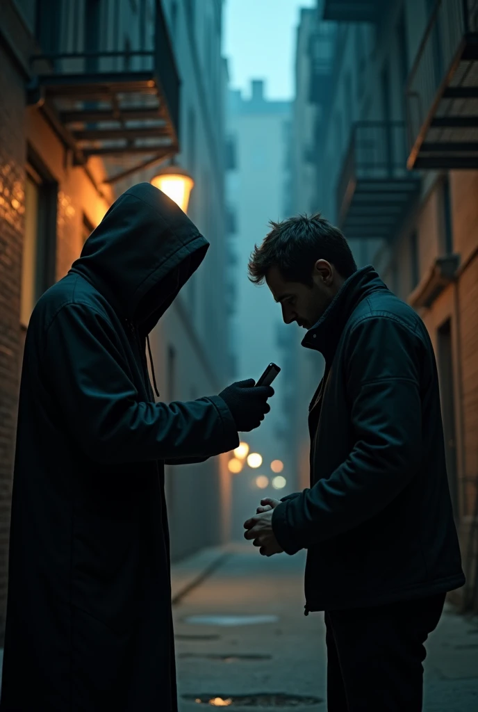 a cinematic cell phone robbery scene