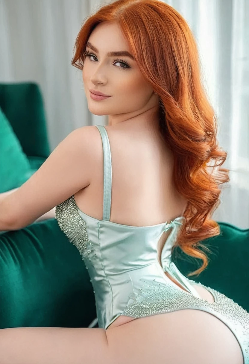 ((Photo of medium distance:1.23)), (((photo from thighs to head))), ((Best resolution:1.4)), ((high quality:1.2)), (Work of art), 8k, extremely detailed, ((High detail:1.2)), Solo, ((HotLexi pretty perfect irish red-haired female with 24 years old)), (dress), ((hot hourglass body)), (square-shaped defined pretty face:1.35),