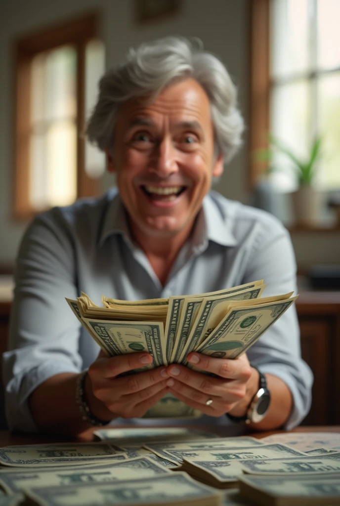 An image showing a person receiving a lot of money