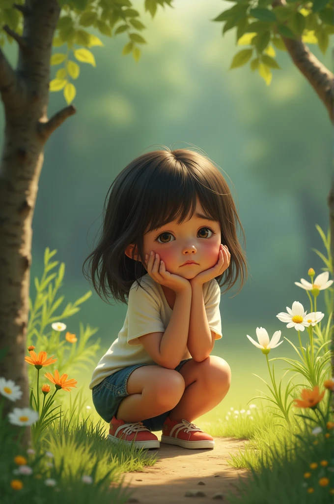 daughter peeing outside
