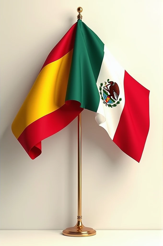 Make a cover for a work with the flag of Spain, Italy and Mexico