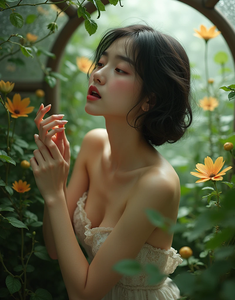 {{{{{3,318 trillion pixels high resolution, nsfw, Realistic scenery and lovely Japanese girl who is moaning madly as she nudity Masturbation that traces the sexual zone repeatedly with her fingers in a romantic Cylindrical crystal herbarium, thicken the lips look pretty, Boobs are fluffy and bouncy, Tits that get rounder bigger her deep tight cleavage}}}}}, {{{{{detail of The panting face and voice of a neat and cheerful girl loved by everyone, Her nipples and romantic deep panting and her fingers tracing her pussy and Inside a herbarium soaked in female hormones and Her thick pussy pubic hair depicted in detail, A detailed her repeatedly drastic Orgasms that make the uterus tremble}}}}},{{{{{Her thick pubic hair in the her nudity body, A neat girl who sitting and opens her crotch traces her crotch with her fingertips and with a moan experiences her first climax and innocent Masturbation that traces the sexual zone, It's too clean and innocent to see her go into her own world nipples out mouth open panting and Masturbation that traces the sexual zone as she climaxes over and over again, magical in a romantic Cylindrical crystal herbarium filled with female hormones, Herbarium-soaked her tits become so plump and her tits grows sexier, Cuteness preserved forever shining in exchange for life from her, her beautiful slender underbust, slender curvy cute waistline, an lewd fetish for lips and necks and waistlines, her clearer nip line from underbust to hips, gloomy straight long wig, thick vivid lips}}}}},{{Extremely detailed}},{{{{{heroine girl's Sexually unused body with pure and innocent aura}}}}}