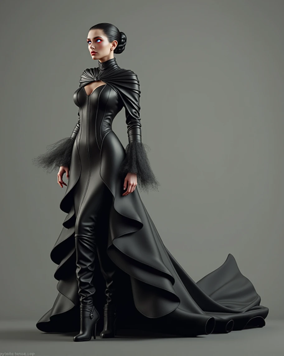 A dark ghastly male figure erupting Blood magic from his hand, spell casting,Grim dark fantasy,leather reinforced armor,leather laces covering dark robe clothes,Eerie neon glow of the Blood Moon,