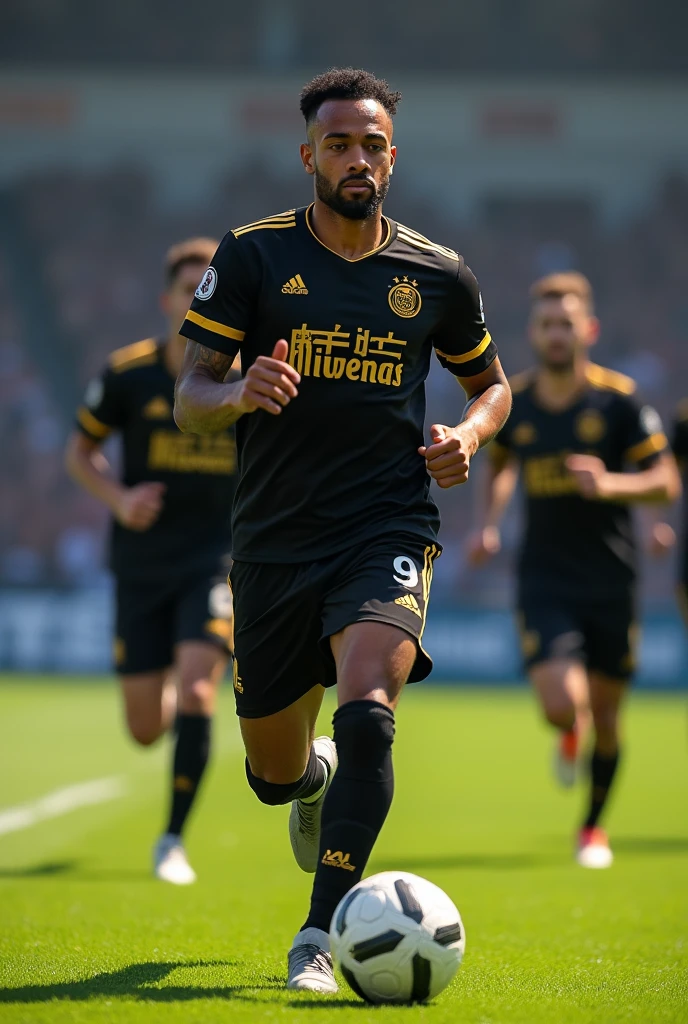 Show me a black #2 soccer uniform for a team called Golden Dunks
