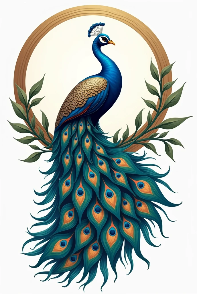 Create a logo for your company.
The central image is of a peacock.
I liked it, make a similar one.
Make a similar one but rounder with that detail of the circle behind.
Another.