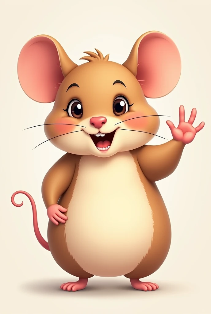 Fat mouse doing an ok sign with his hand