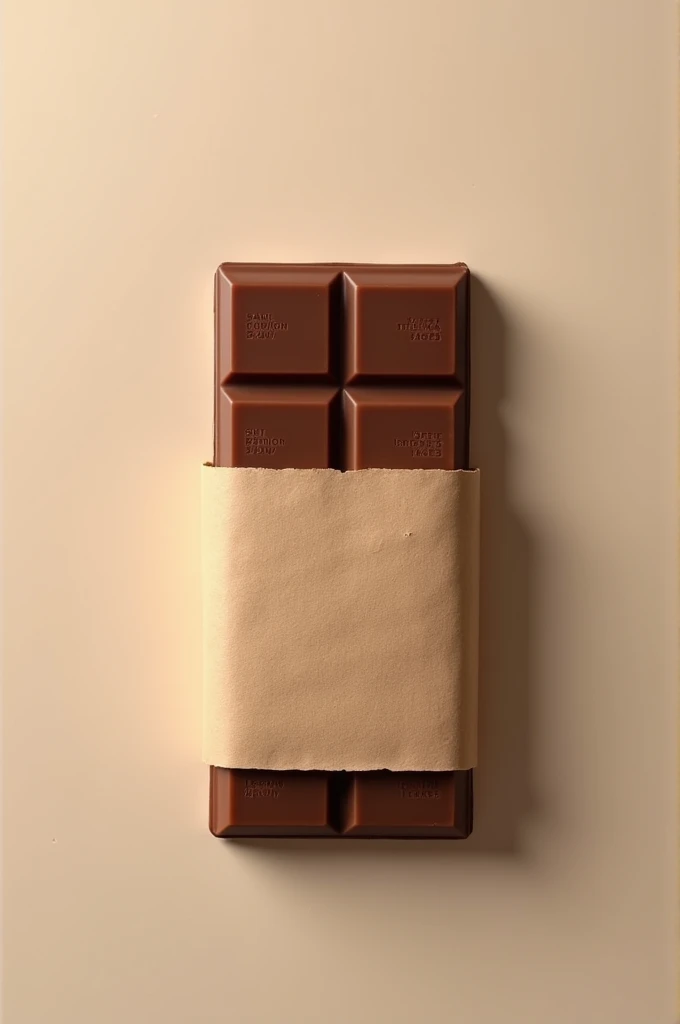 A chocolate bar wrapped in an unbranded package