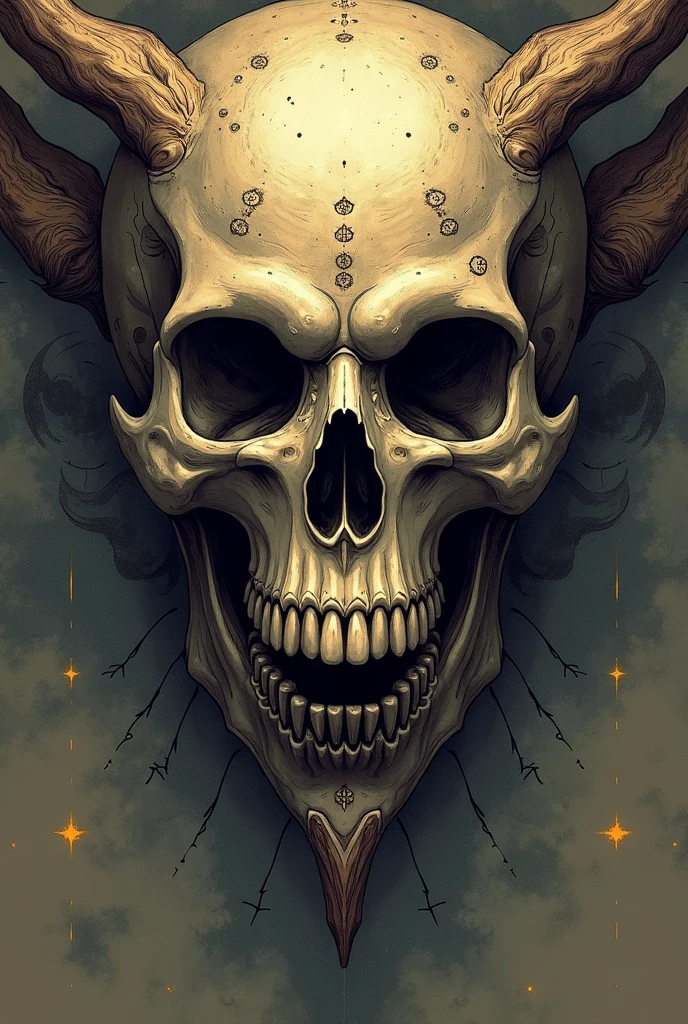 Drawing of an Archer Skull