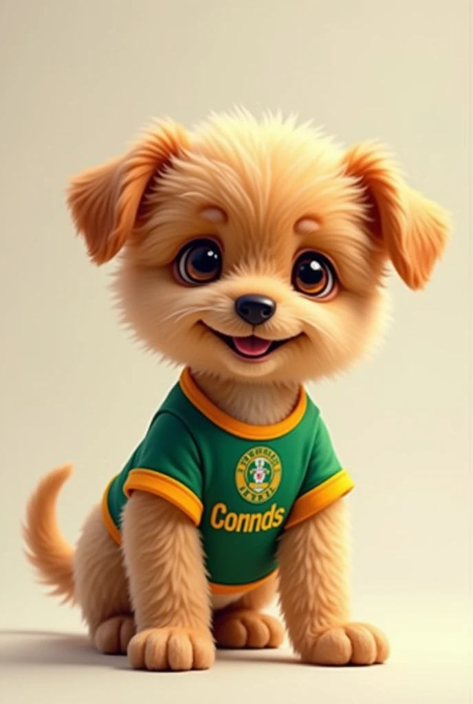 Puppy wearing a Corinthians shirt