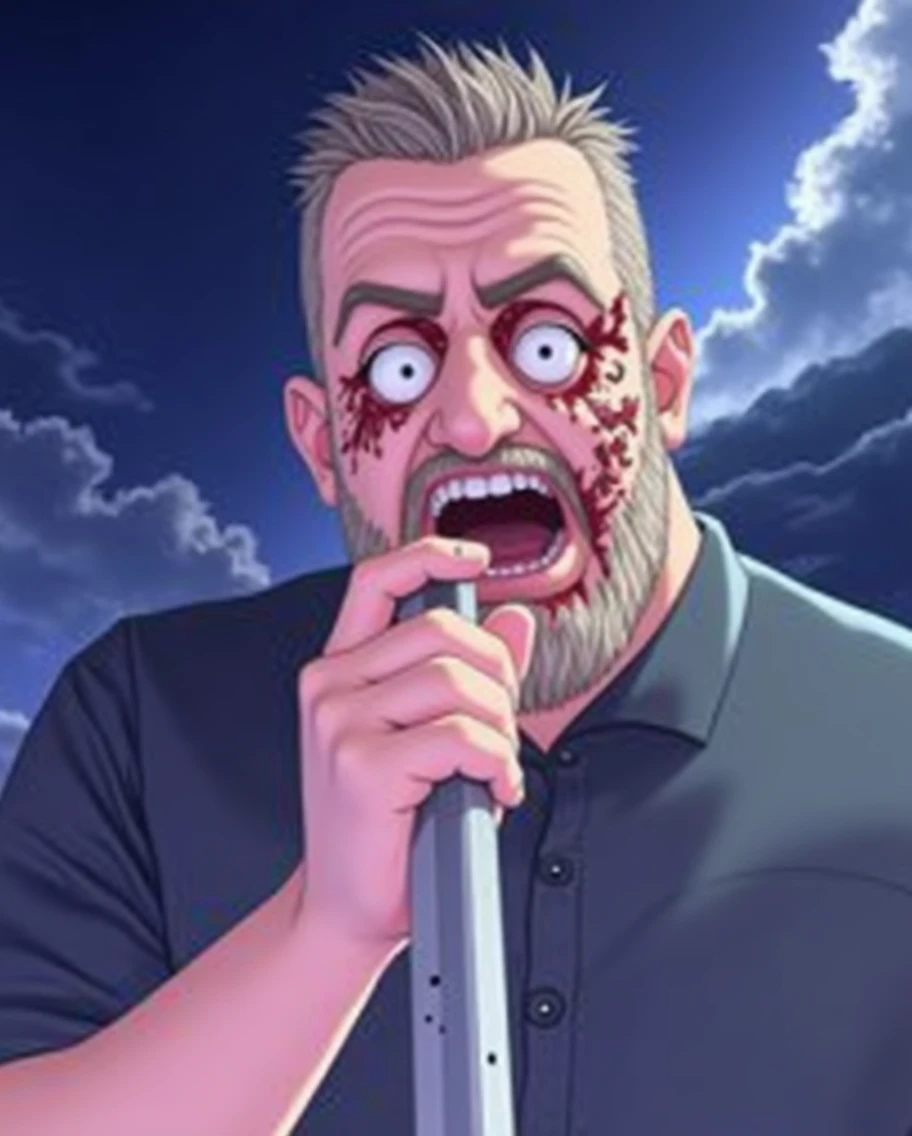 Face after an explosion