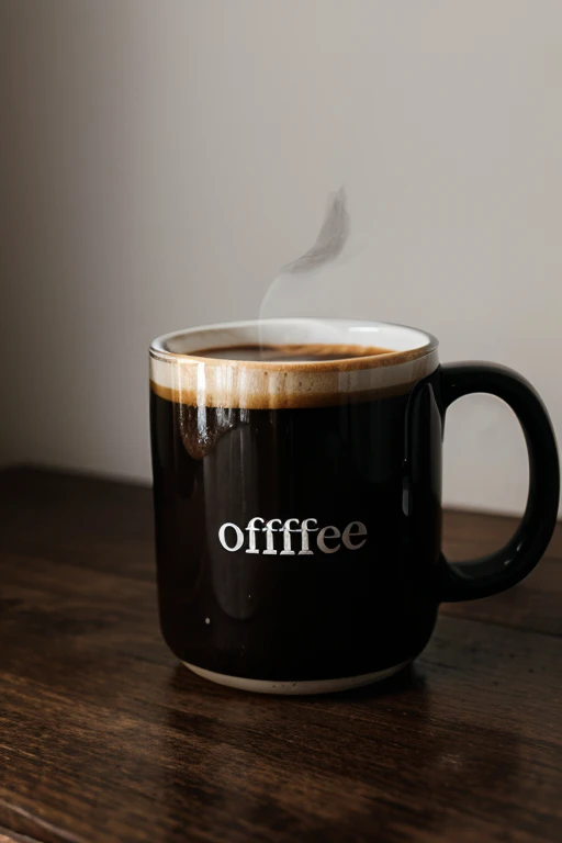 black and white coffee mug